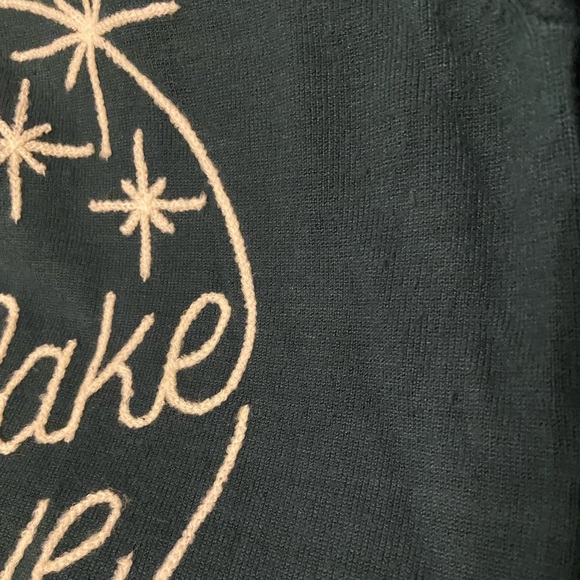 Joanie Clothing Form Fitting “It’s Only Make Believe” Emerald Green Sweater - Picture 3 of 4